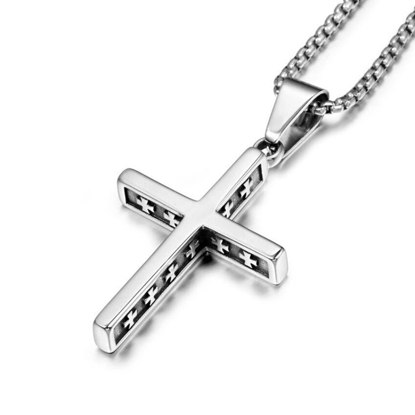 Wholesale Vintage Cross Stainless Steel Necklace